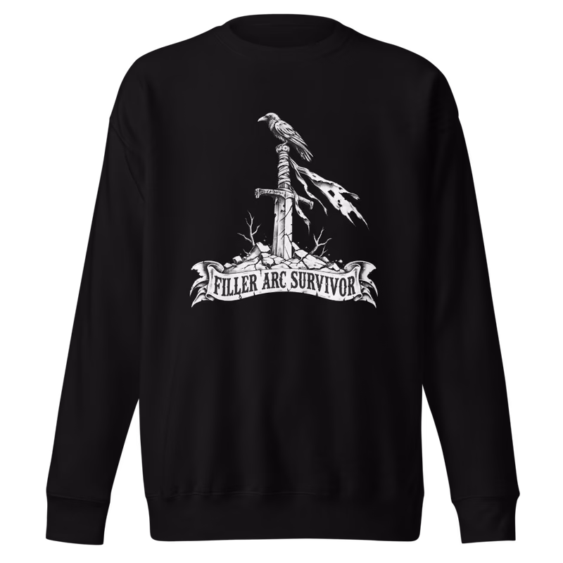 Filler Arc Survivor Sweatshirt, Black, front print, front