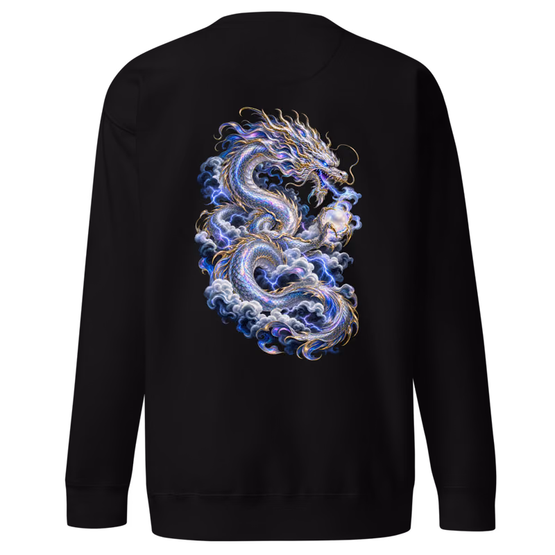 Chrome Serpent Sweatshirt, Black, back print, back