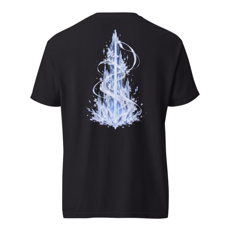 Sode no Shirayuki Zanpakuto Tee, Black, shikai front + bankai back, back