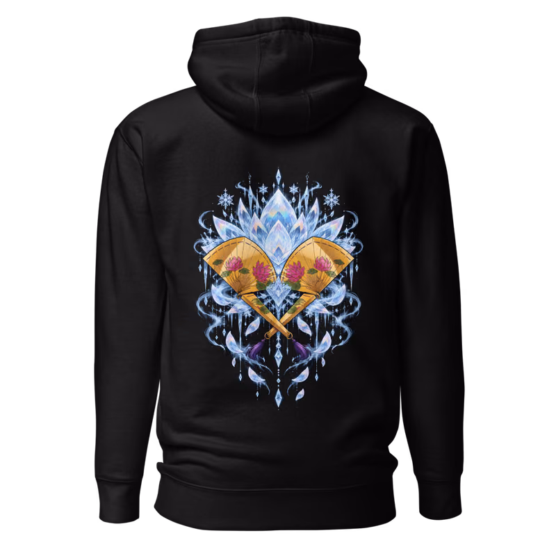 Doma Upper Moon Two Hoodie, Black, eyes front + move back, back