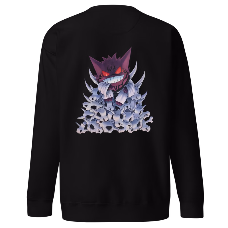 Gengar x Jujutsu Kaisen King of Curses Sweatshirt, Black, back print, back