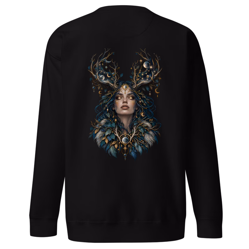 Antler Oracle Sweatshirt, Black, back print, back