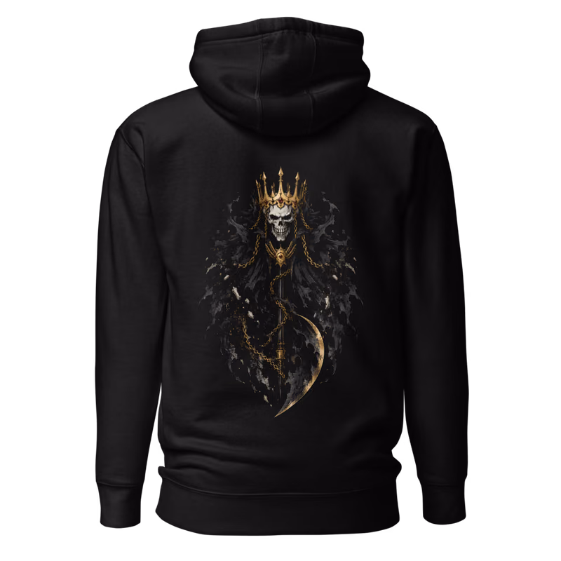 Baraggan Louisenbairn Espada Segundo Hoodie, Black, face front + resurreccion back, back