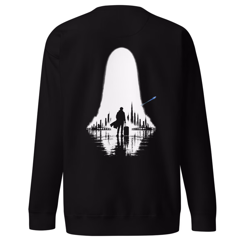 Last Train Sweatshirt, Black, back print, back