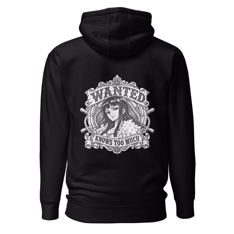 Robin Wanted Poster Hoodie, Black, back print, back