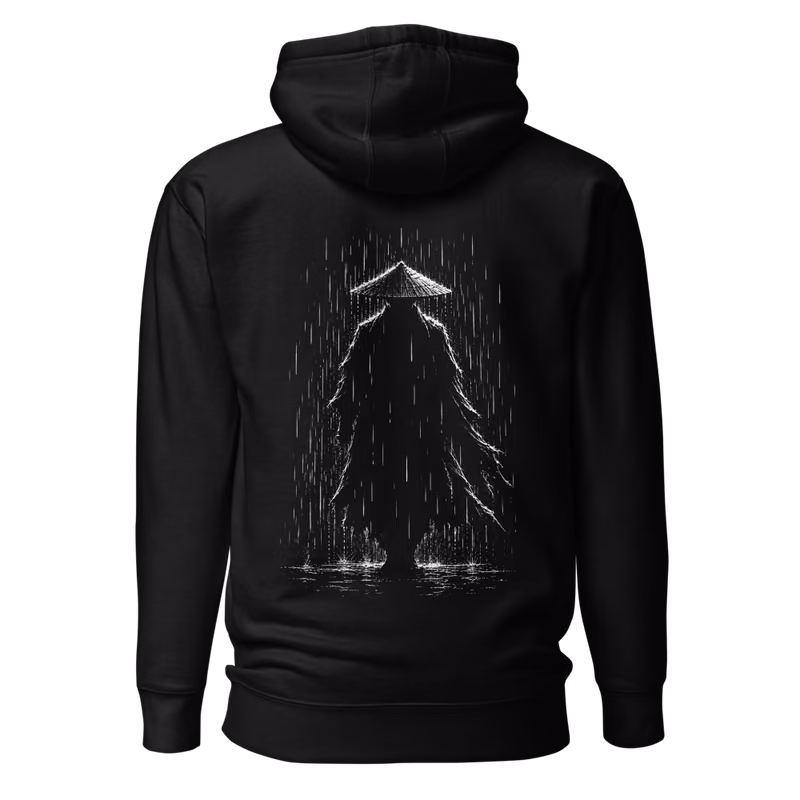 Rain Ronin Hoodie, Black, back