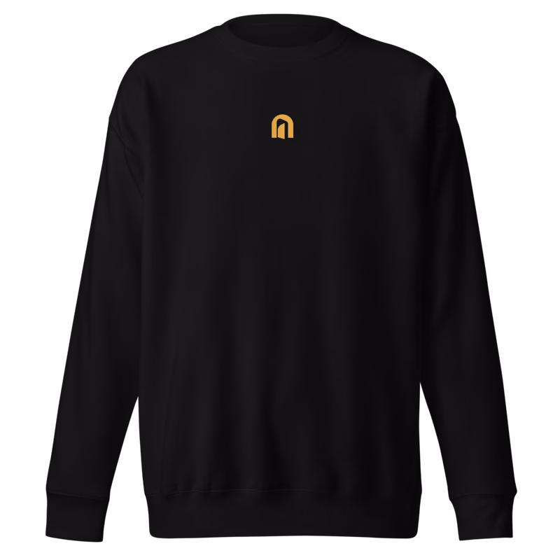 Tarot of the Quiet Hours Sweatshirt, Black, back print, front