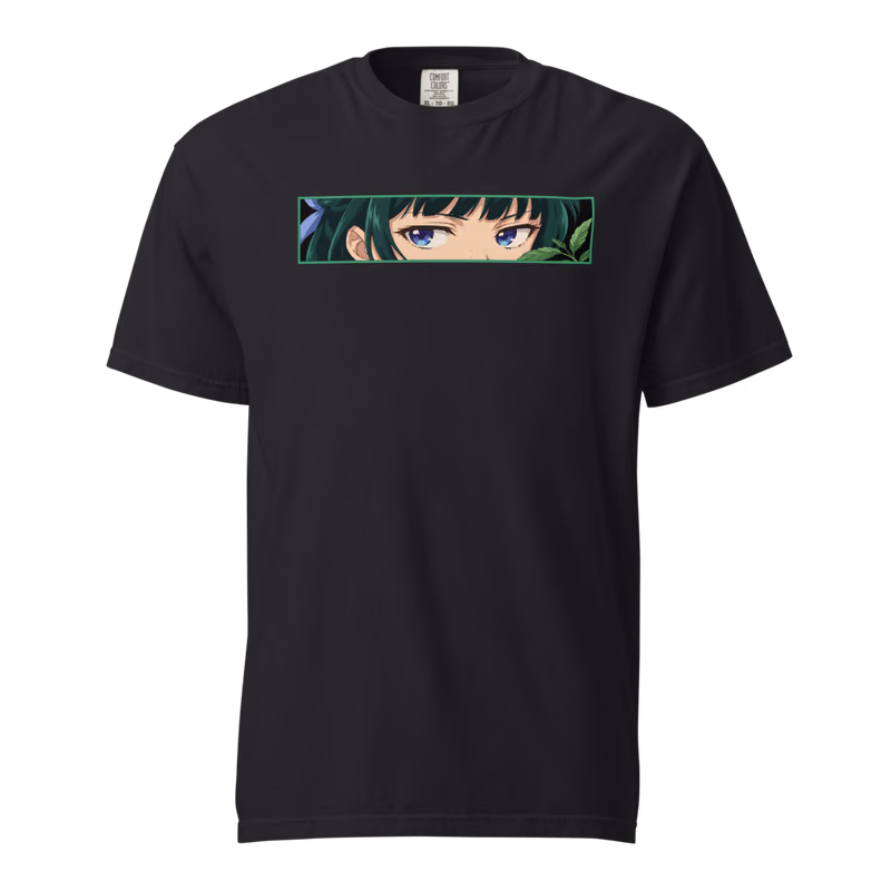 Maomao Eyes Tee, Black, eyes front, front