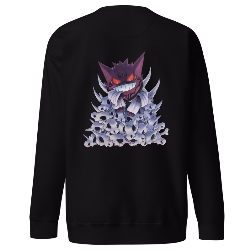 Gengar x Jujutsu Kaisen King of Curses Sweatshirt, Black, back print, back