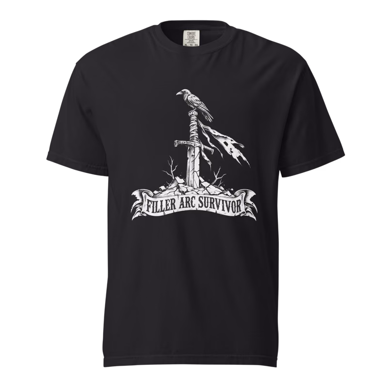 Filler Arc Survivor Tee, Black, front print, front