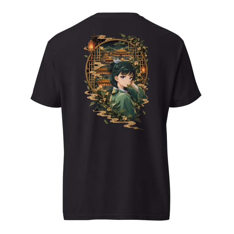 Maomao Poison Taster Tee, Black, back print, back