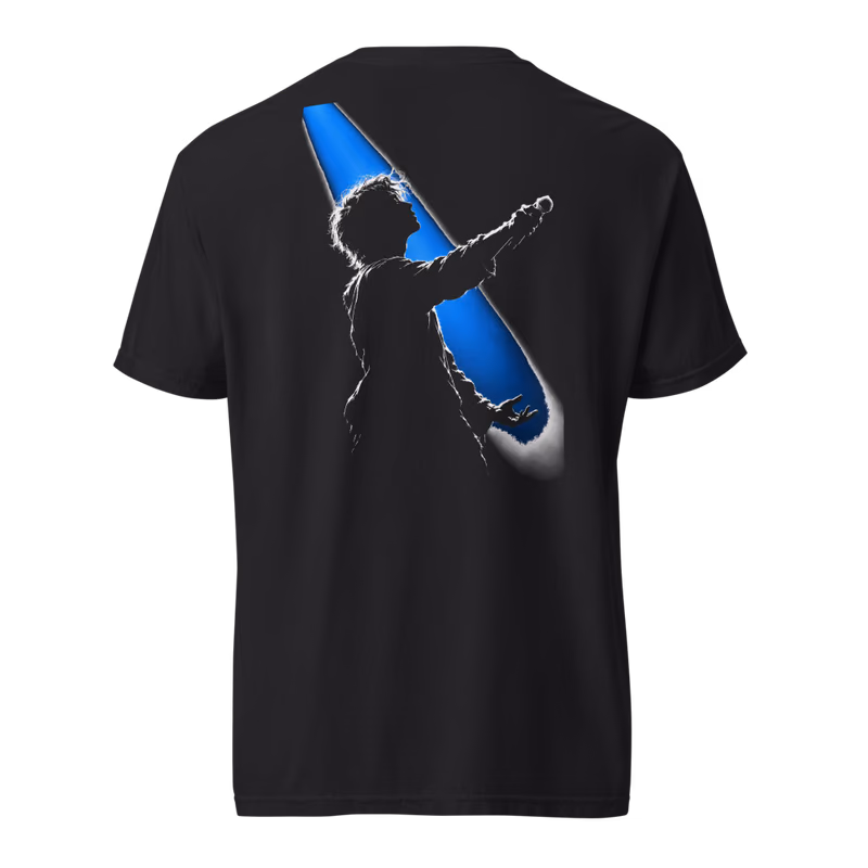 Stage Light Tee, Black, back print, back