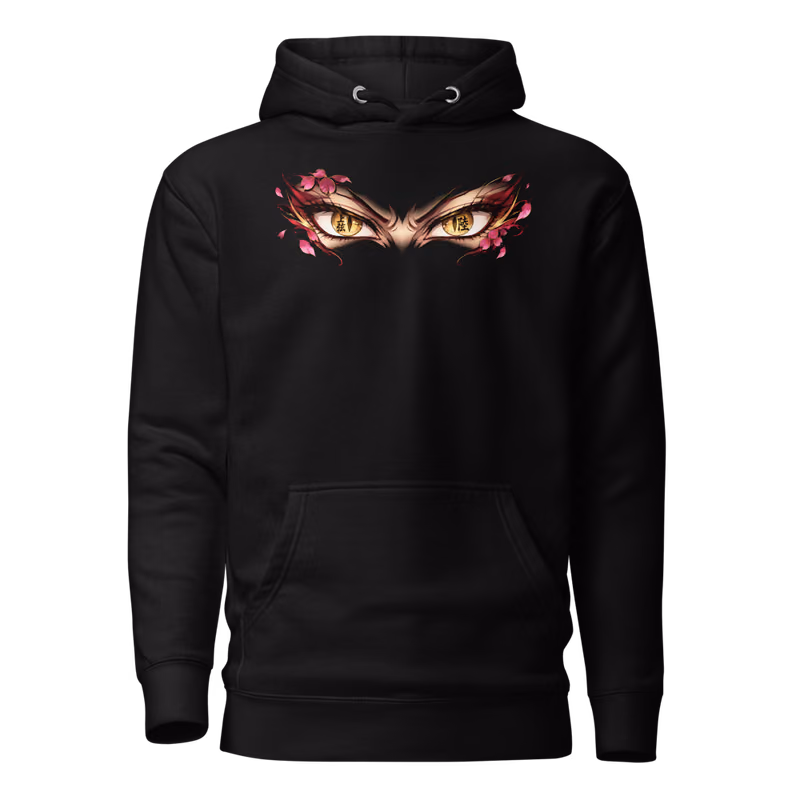 Daki Upper Moon Six Hoodie, Black, eyes front + move back, front