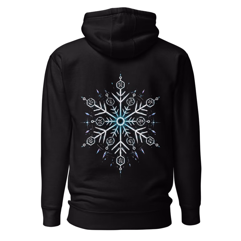 Akaza Upper Moon Three Hoodie, Black, eyes front + move back, back