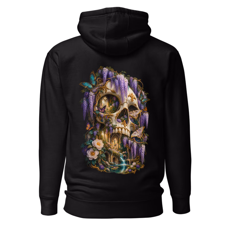 Memento Garden Hoodie, Black, back