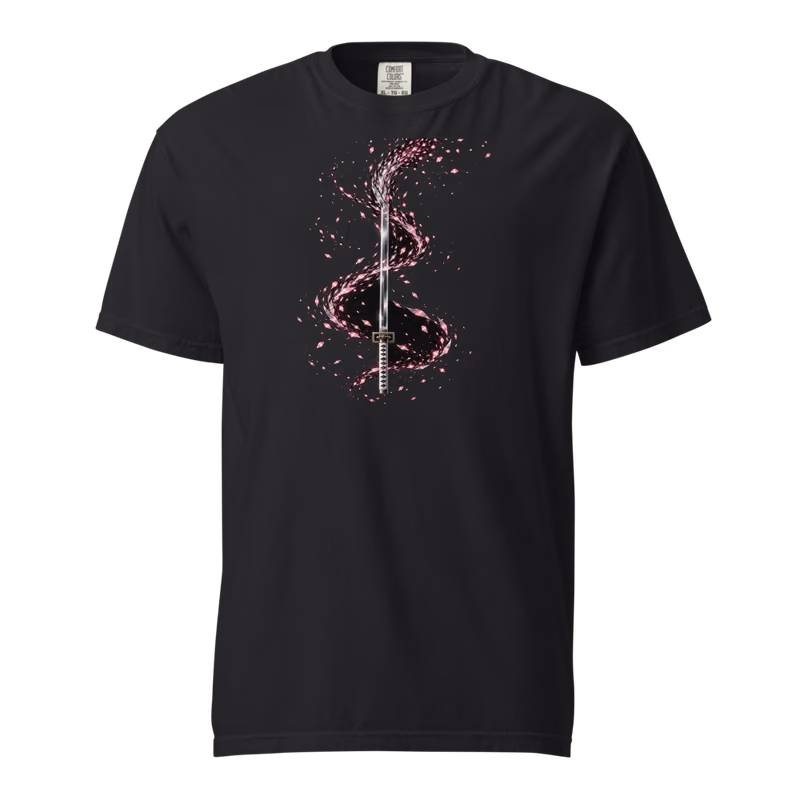 Senbonzakura Zanpakuto Tee, Black, shikai front + bankai back, front