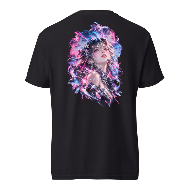 Afterimage Idol Tee, Black, back print, back