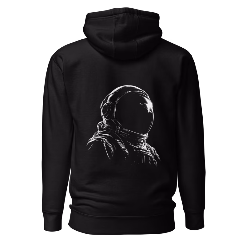 Astronaut Visor Hoodie, Black, back
