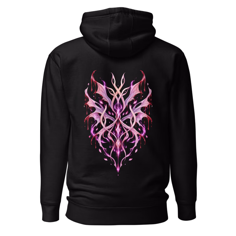 Szayelaporro Granz Espada Octava Hoodie, Black, face front + resurreccion back, back