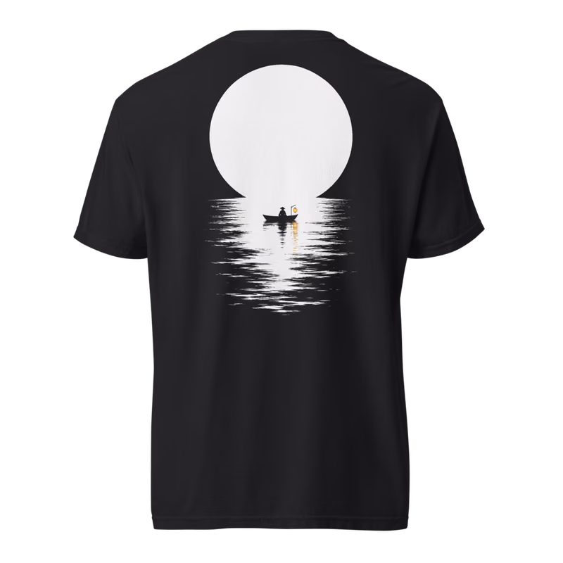 Night Ferry Tee, Black, back print, back