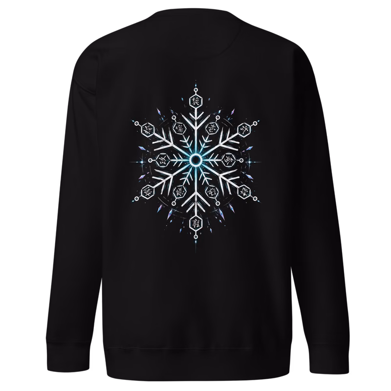 Akaza Upper Moon Three Sweatshirt, Black, eyes front + move back, back