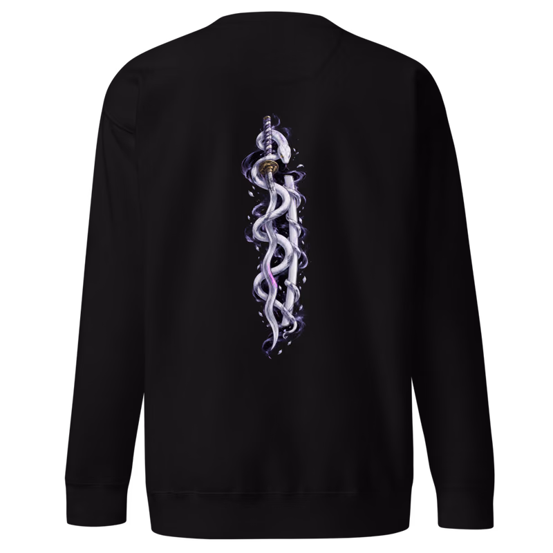 Obanai Iguro Serpent Hashira Sword Sweatshirt, Black, back print, back