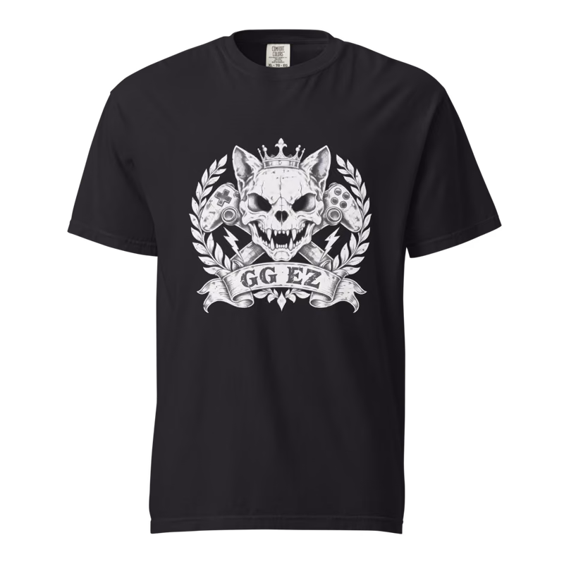 GG EZ Tee, Black, front print, front