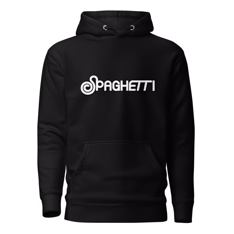 Spaghetti Hoodie, Black, view