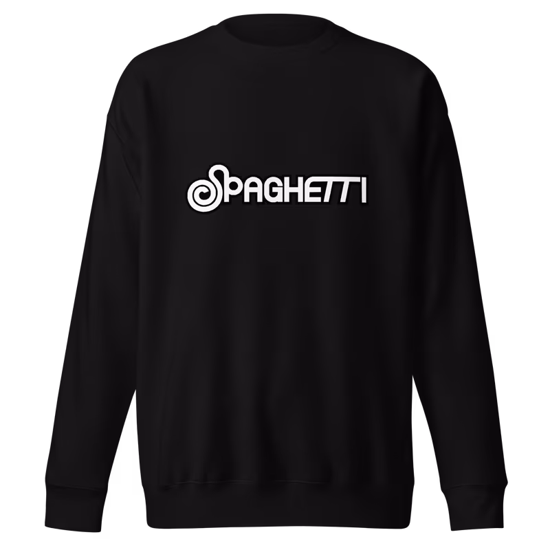 Spaghetti Sweatshirt, Black, view