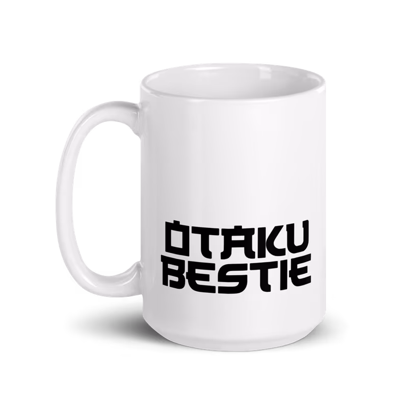 Otaku Bestie White glossy mug, view 5