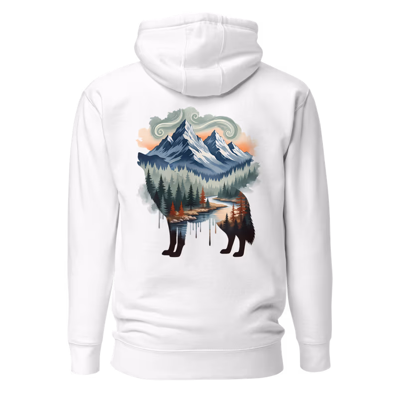 Mountain Wolf Unisex Hoodie, view