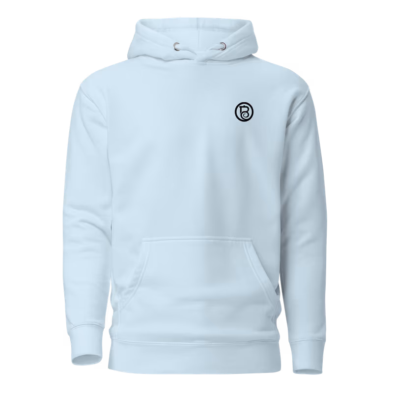Blue Lotus Unisex Hoodie, Sky Blue, view