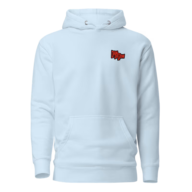 Turbo Granny Dandadan Graphic Hoodie, Sky Blue, view