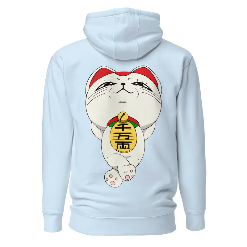 Turbo Granny Dandadan Graphic Hoodie, Sky Blue, view 5