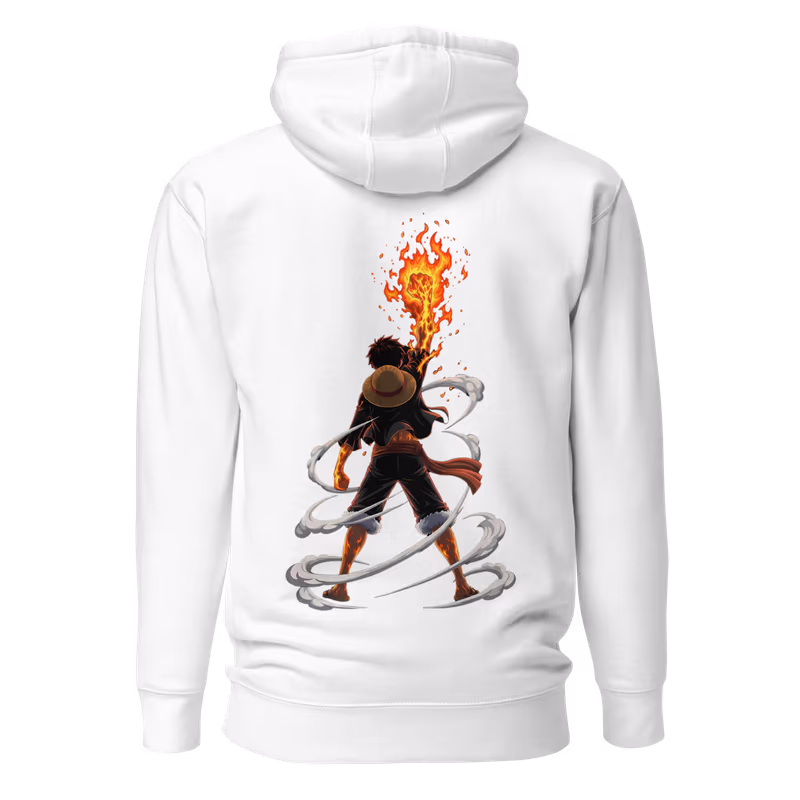Monkey D. Luffy One Piece Graphic Hoodie, Black, view 5