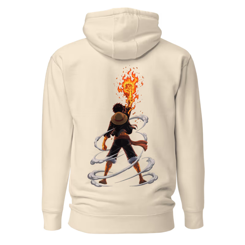Monkey D. Luffy One Piece Graphic Hoodie, Black, view 6