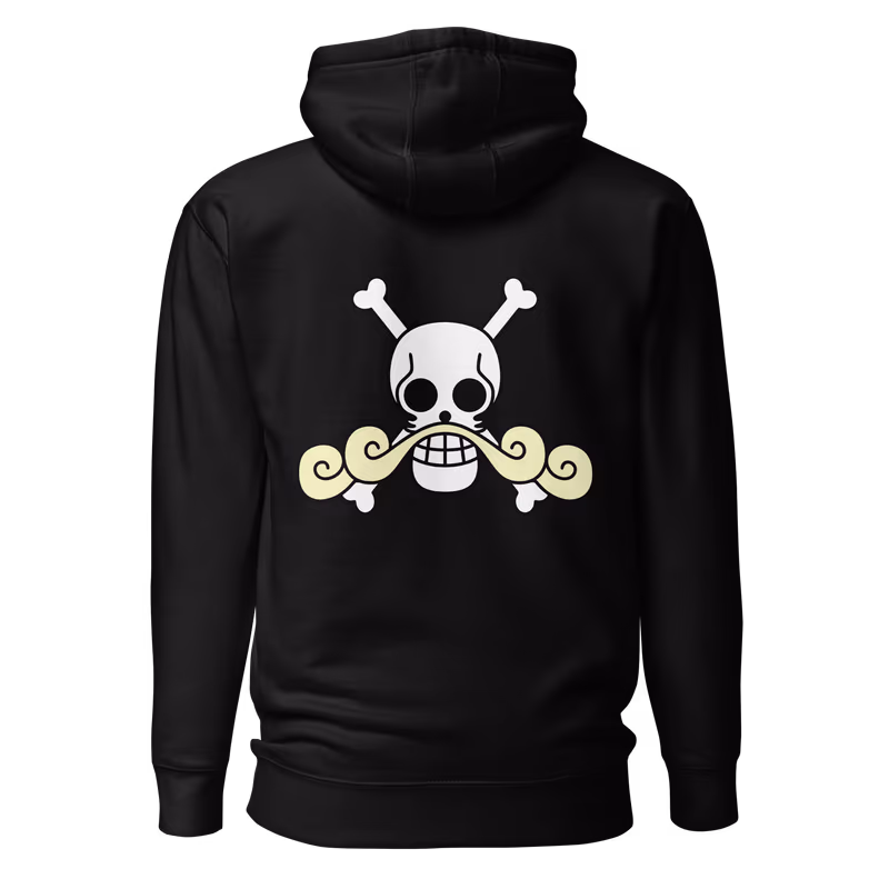 Gol D. Roger Pirates Jolly Roger Hoodie, Black, view 2