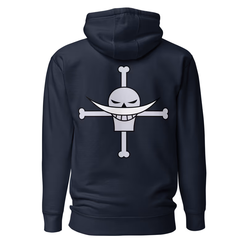 Whitebeard Pirates Jolly Roger One Piece Hoodie, Black, view 4