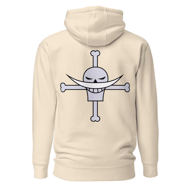 Whitebeard Pirates Jolly Roger One Piece Hoodie, Black, view 6