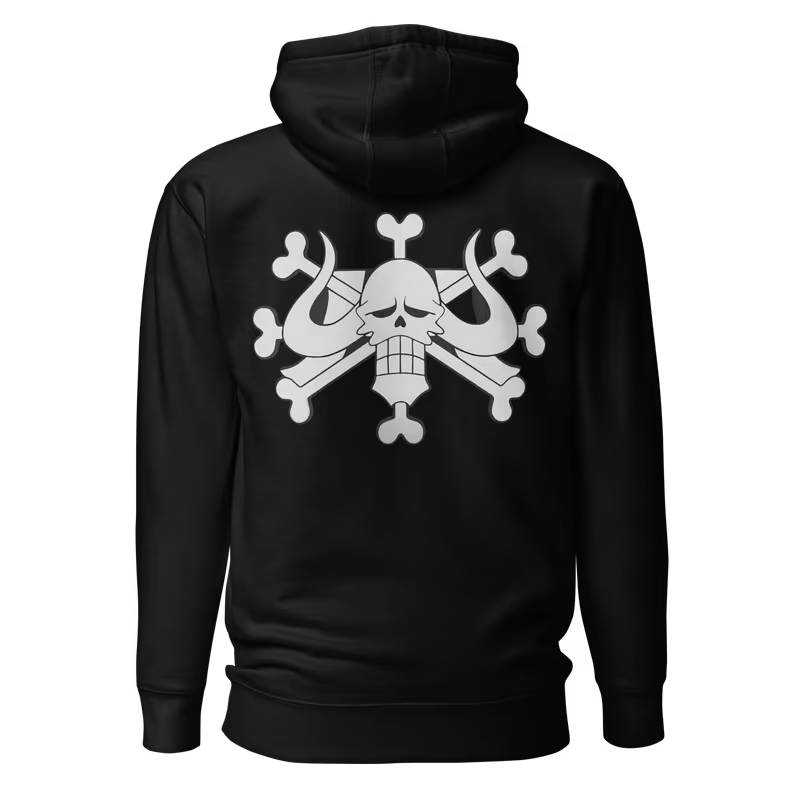 Kaido Beast Pirates Jolly Roger Hoodie, Black, view 2