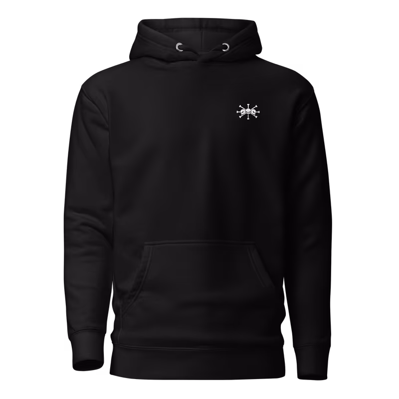 Blackbeard Pirates Jolly Roger Hoodie, Black, view