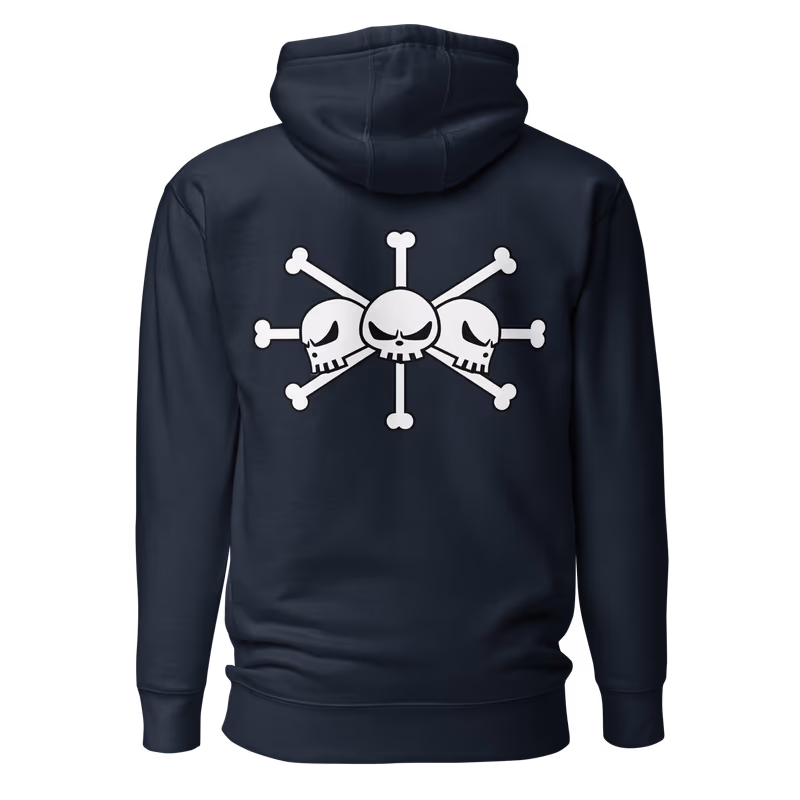 Blackbeard Pirates Jolly Roger Hoodie, Black, view 3