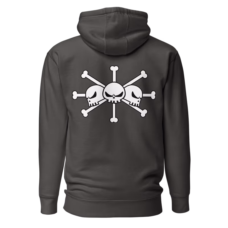 Blackbeard Pirates Jolly Roger Hoodie, Black, view 4