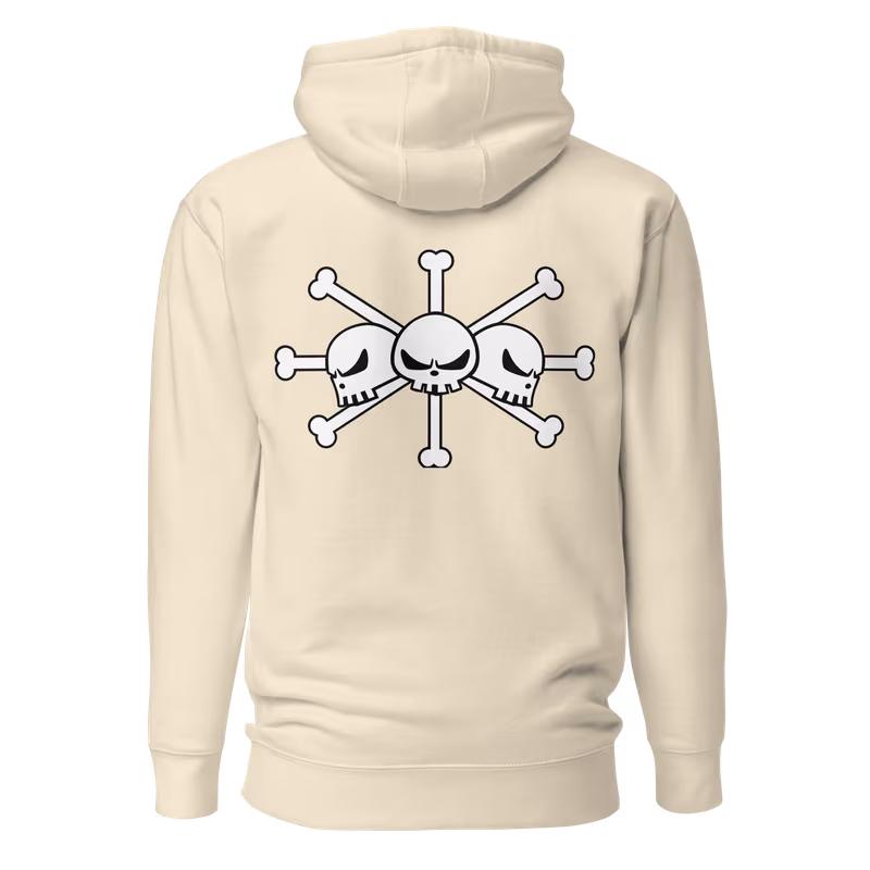 Blackbeard Pirates Jolly Roger Hoodie, Black, view 5