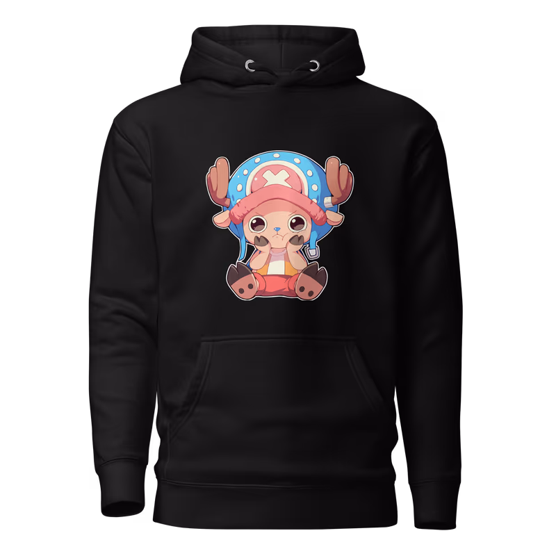 Tony Tony Chopper One Piece Graphic Hoodie, Black, view