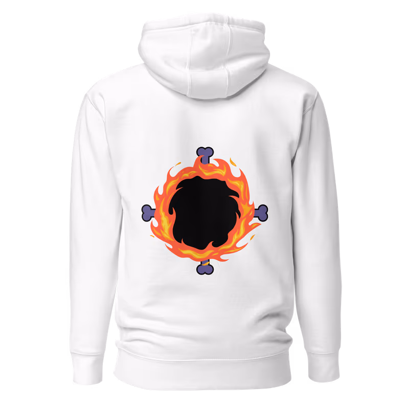 Ace Donut Meme One Piece Hoodie, Black, view 2