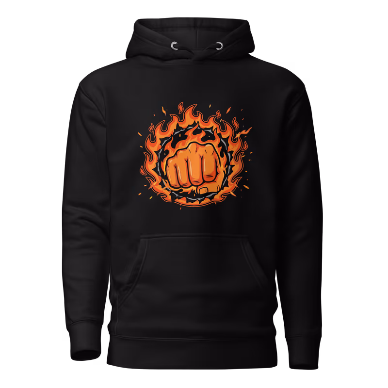 Ace Donut Meme One Piece Hoodie, Black, view