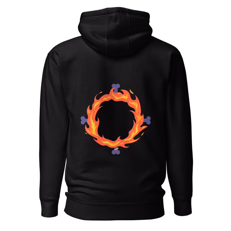 Ace Donut Meme One Piece Hoodie, Black, view 3