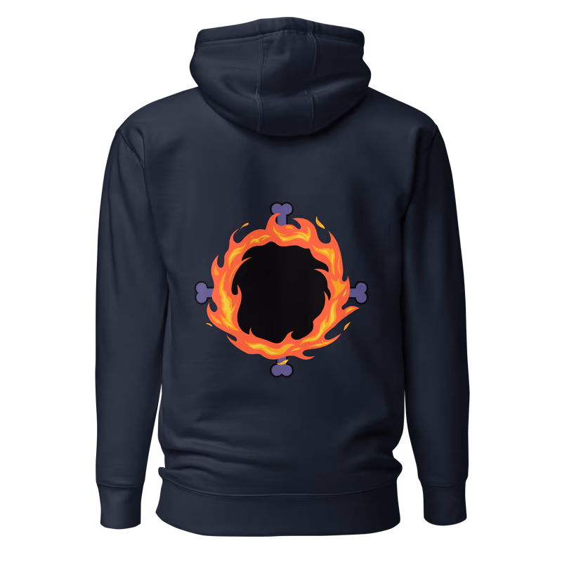 Ace Donut Meme One Piece Hoodie, Black, view 4
