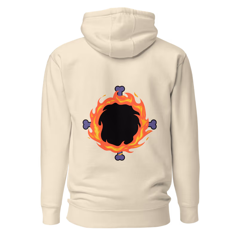 Ace Donut Meme One Piece Hoodie, Black, view 5